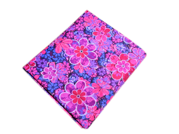 cotton fabric with pink flowers pattern