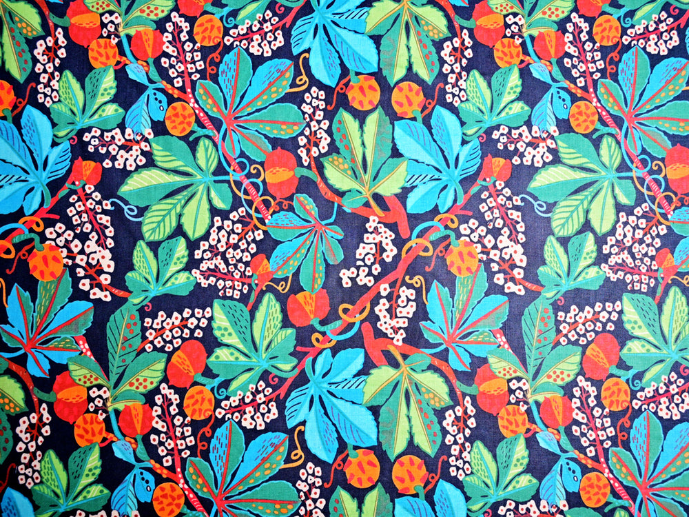 tropical print cotton fabric by the meter - indian tropical print fabric by the yard 