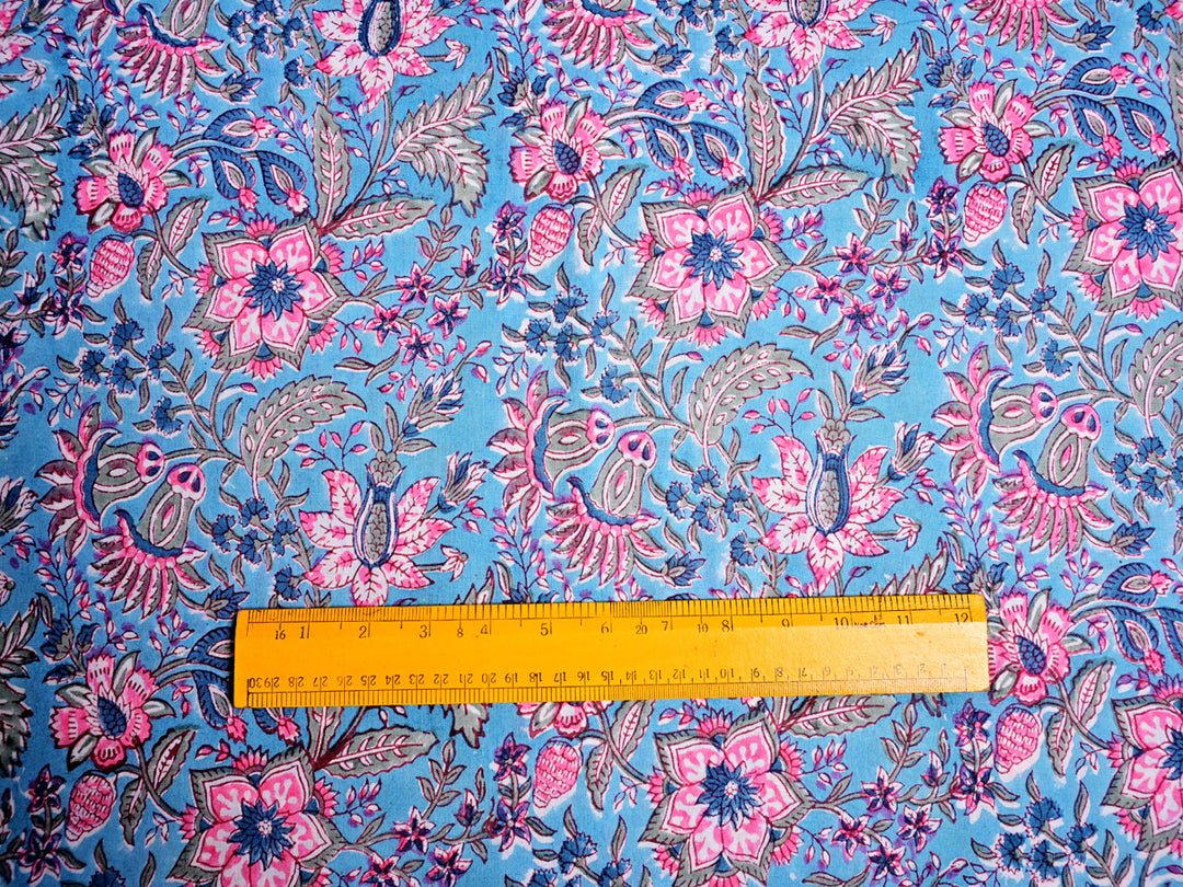 hand block printed fabric