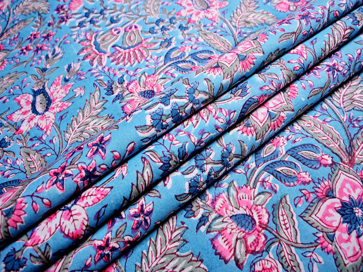 blue fabric cotton