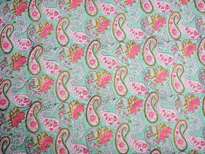 Designer block printed fabric for crafts