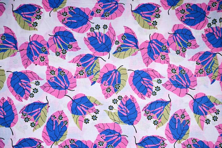 indian screen print cotton voile fabric
