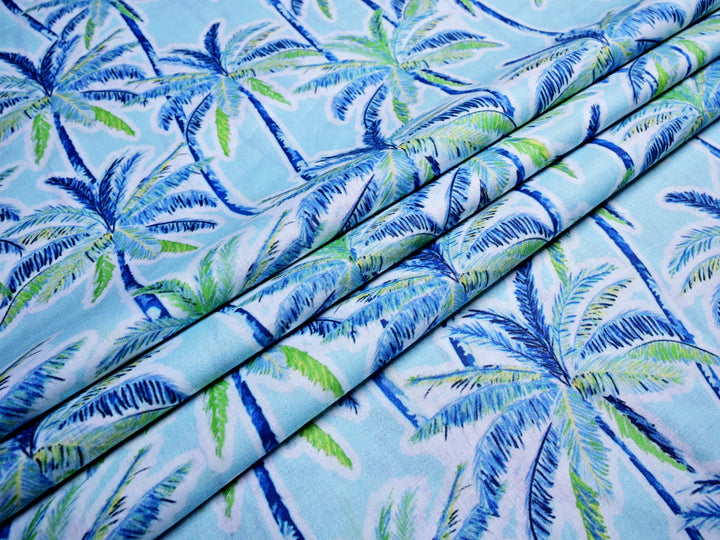 Tropical Palm Tree Cotton Fabric
