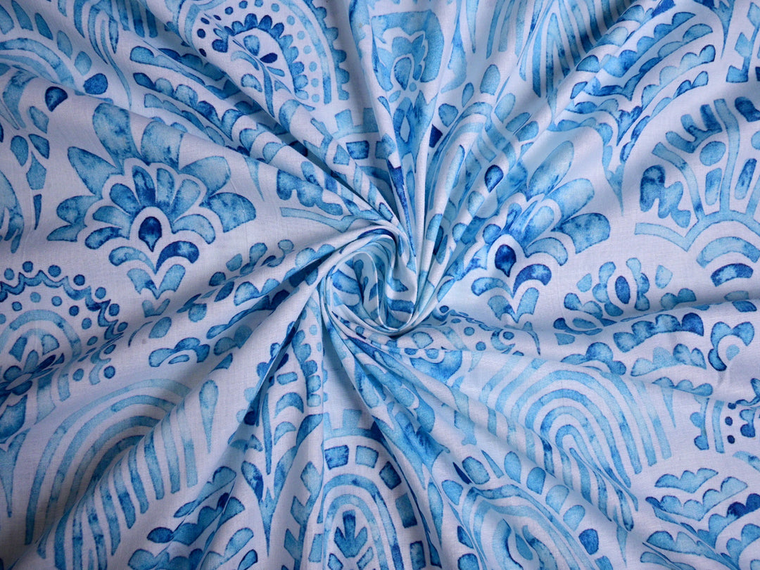 Nautical Sea Shell Pattern Fabric
