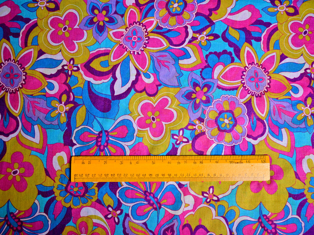 Floral Cotton Fabric for Sewing
