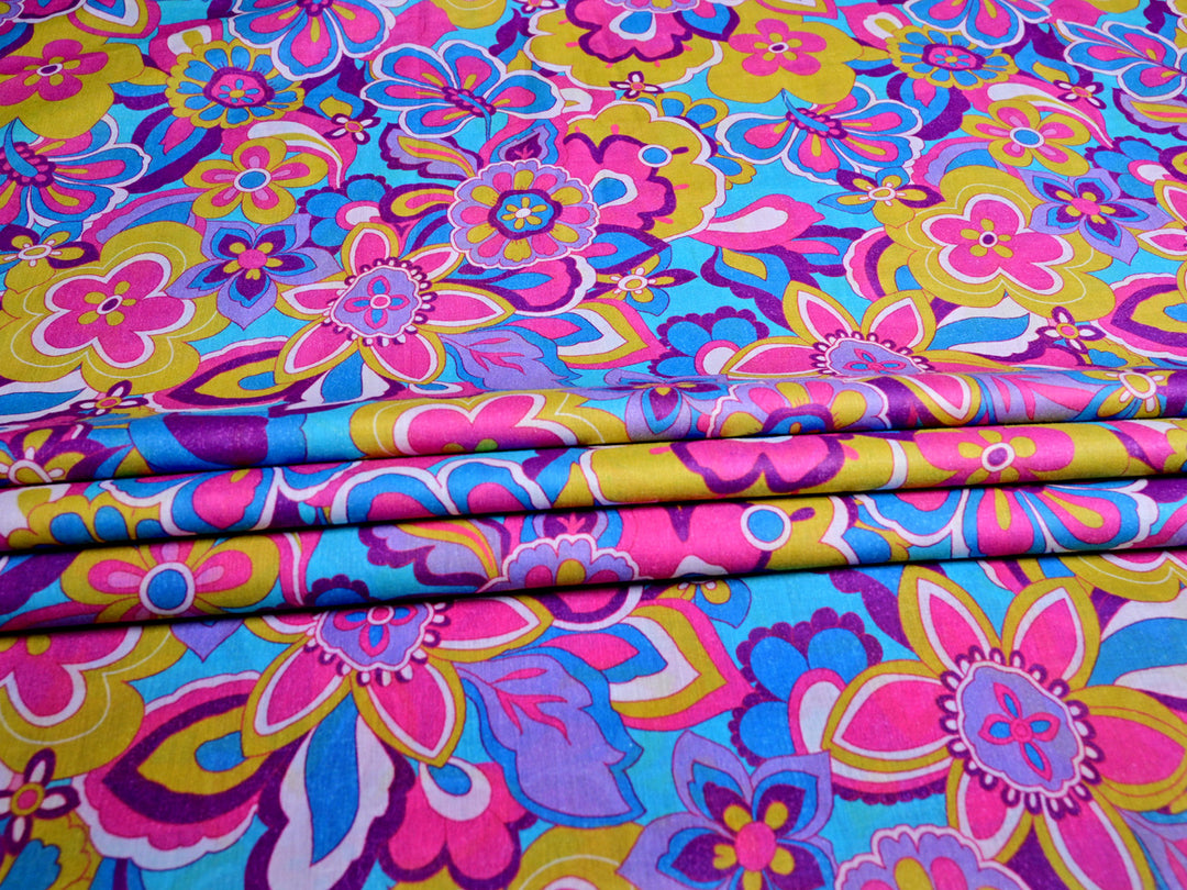 Floral Patterned Cotton for Quilting
