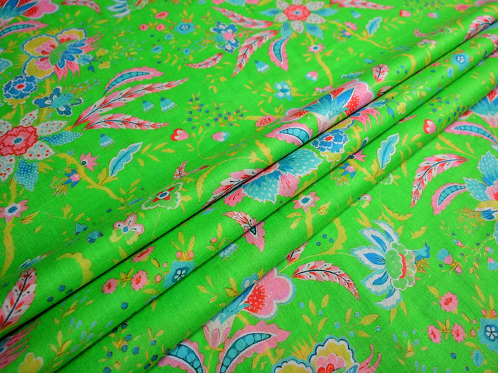 green fabric by the yard