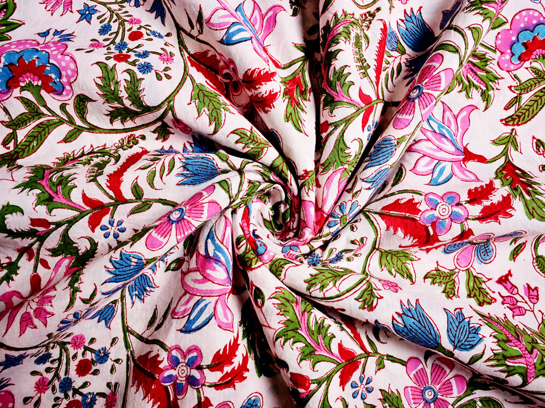 Floral print fabric for apparel
