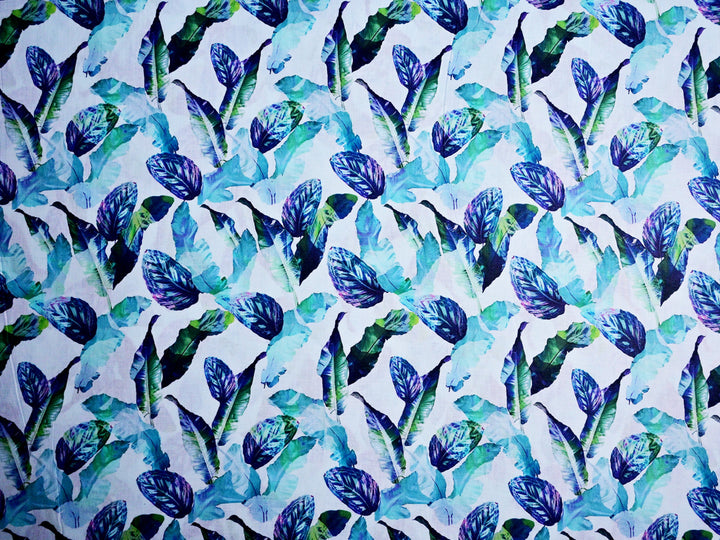 Blue Cotton Home Decor Fabric
