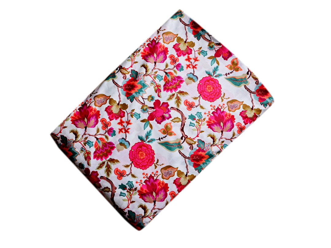 Decorative floral print Indian cotton fabric - Indian cotton floral digital print fabric by the yard