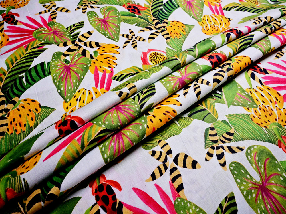 cotton tropical fabric by the yard