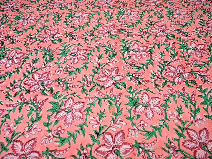 hand block print cotton fabric by the yard - indian hand block cotton textile