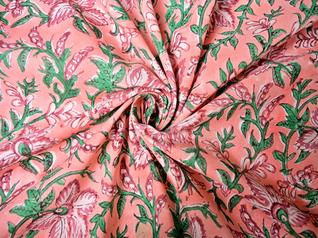 block print cotton fabric for home decor - lightweight cotton fabric for curtains