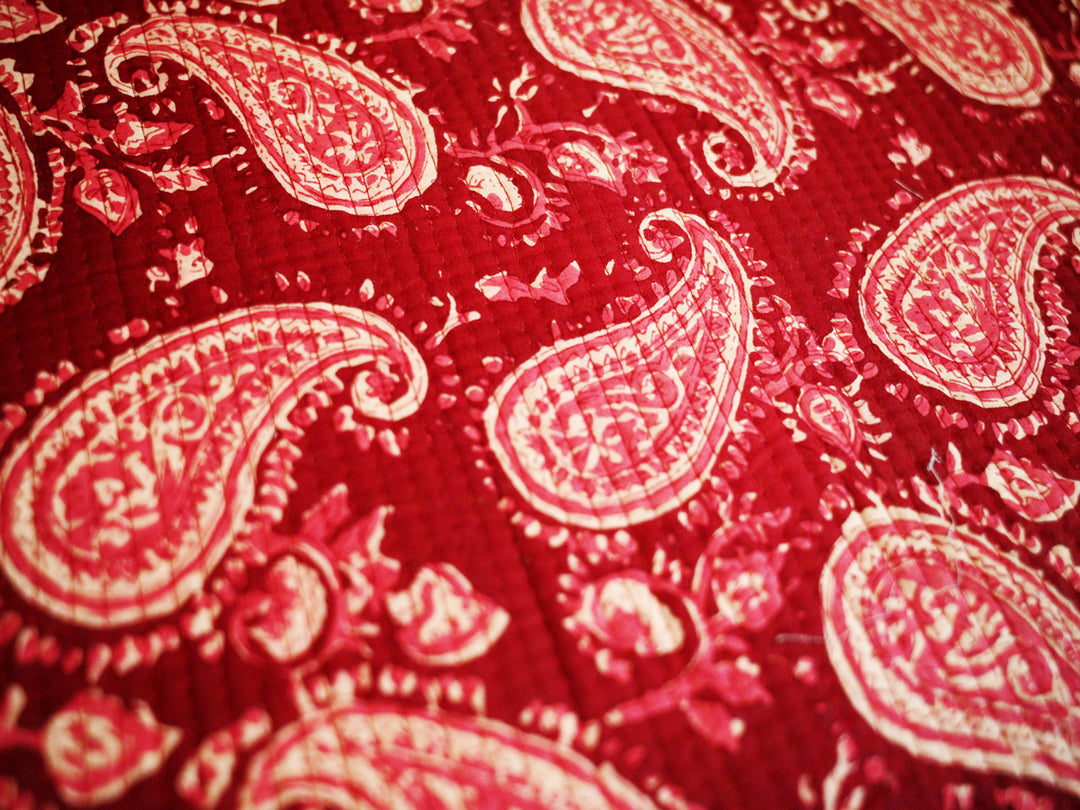 handmade upholstery material - Block print cotton quilting fabric by the yard