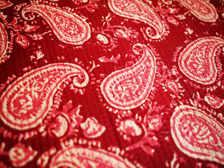 handmade upholstery material - Block print cotton quilting fabric by the yard