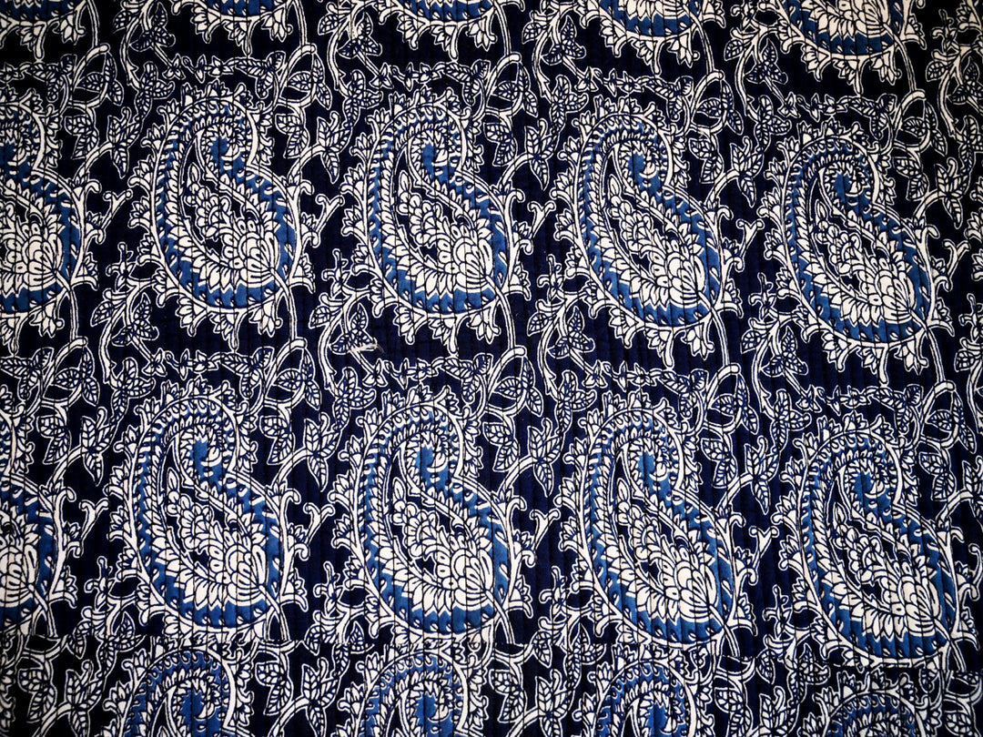Indian block print cotton quilting fabric – handmade fabric for home décor