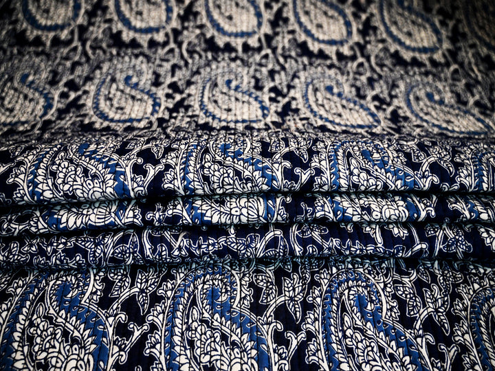 Handmade block print cotton fabric – quilting and upholstery fabric by the yard