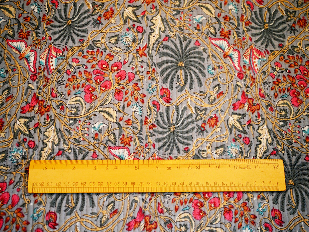 Quilted cotton fabric by the yard – Indian block print material