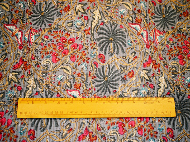Quilted cotton fabric by the yard – Indian block print material