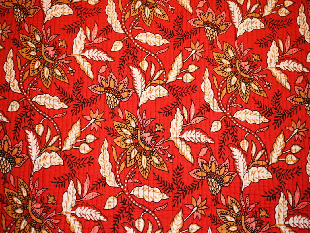 Indian quilted fabric – cotton quilting material by the yard