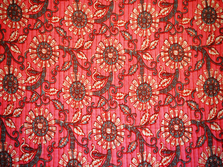 ethnic block print quilted fabric india