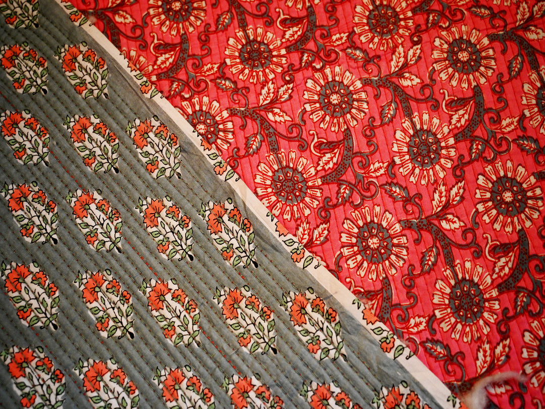 artisanal indian quilted cotton textile