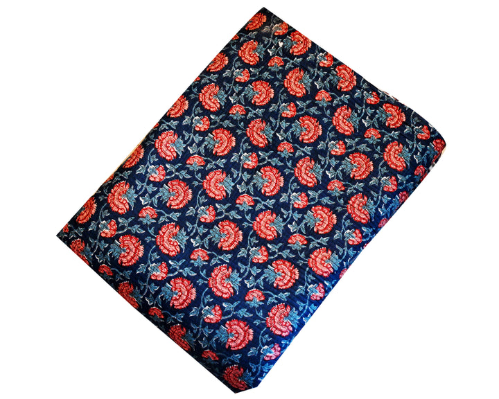 Handmade Indian quilted cotton fabric material