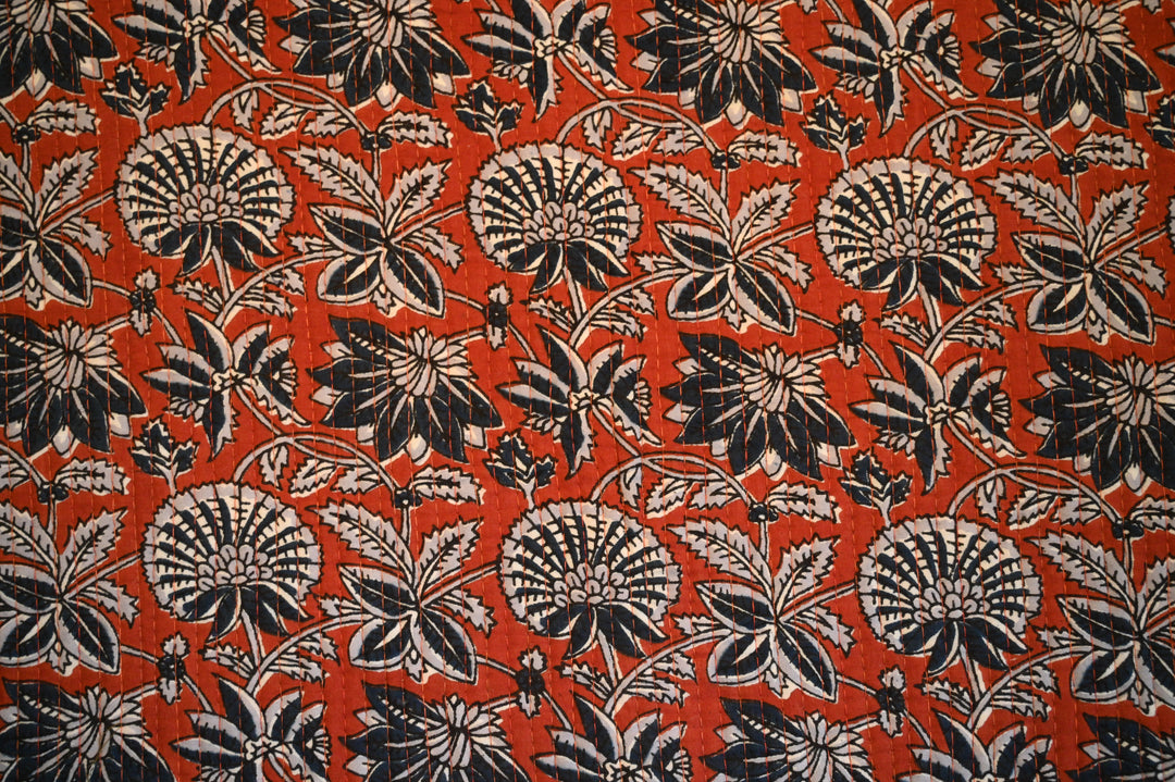 Indian quilted cotton fabric by the yard - Quilting cotton with Indian block prints