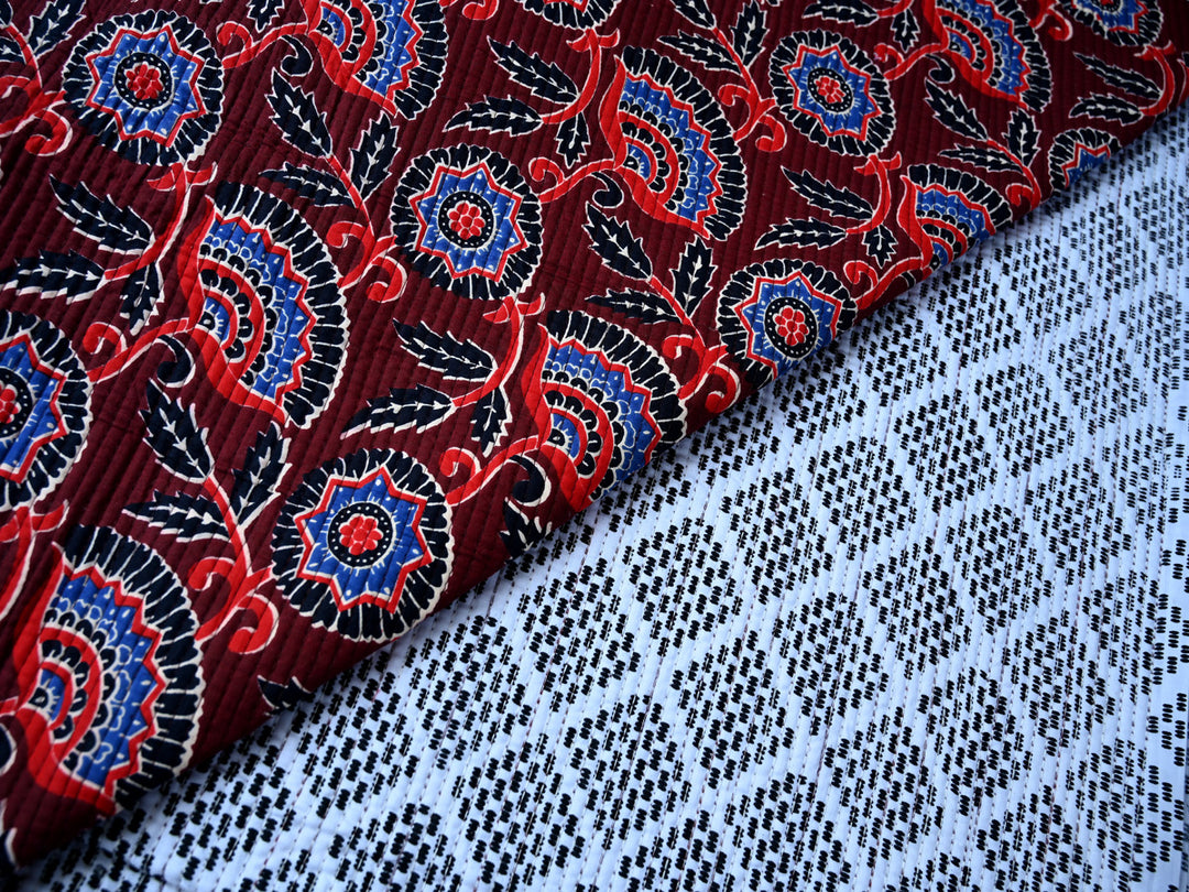 indian block print cotton quilting fabric by the yard