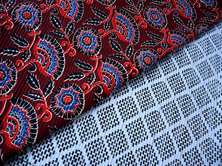 indian block print cotton quilting fabric by the yard