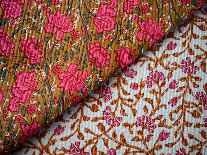 cotton fabric for diy crafts and decor - block print quilt fabric for home projects