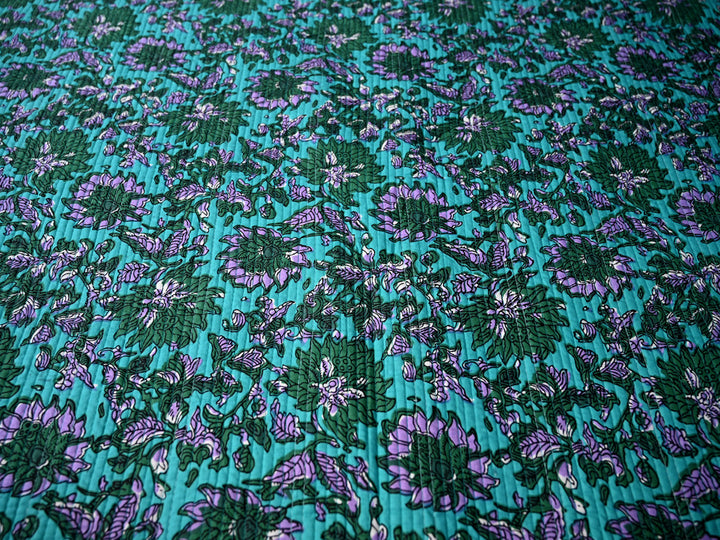 indian cotton quilt fabric for sewing and decor - ethnic block printed quilting fabric by the yard