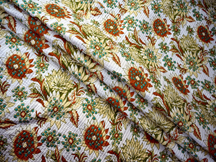 floral quilt fabric by the yard - cotton quilting for sewing & home decor projects