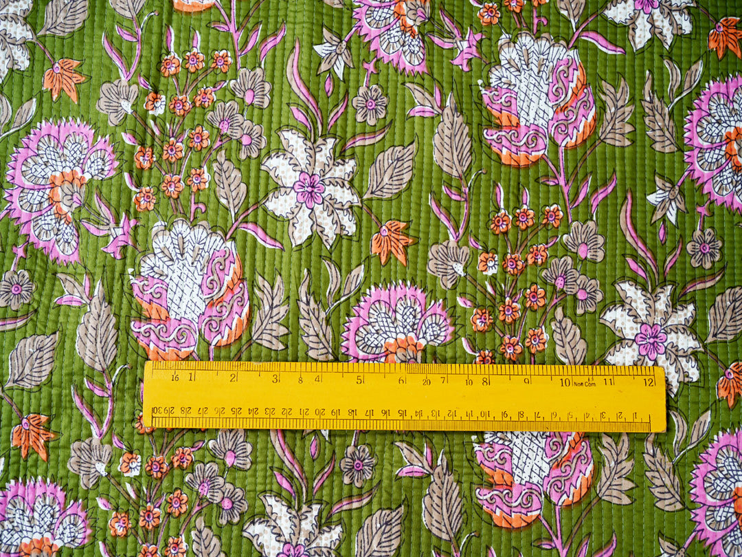 block print quilting cloth - indian quilted cotton fabric