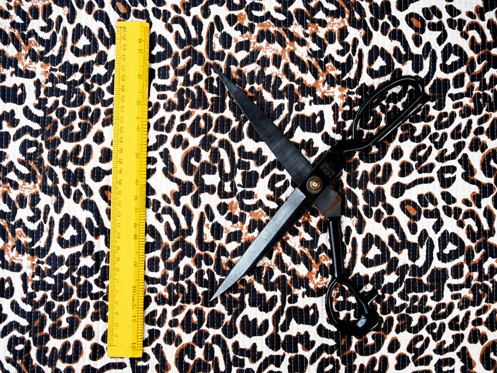leopard print cotton quilting fabric by the yard - animal print quilt fabric for sewing and crafts