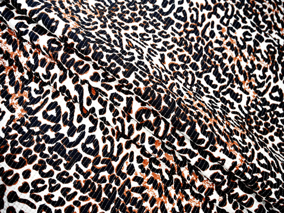 leopard print quilting fabric - animal print quilt for sewing and diy crafts