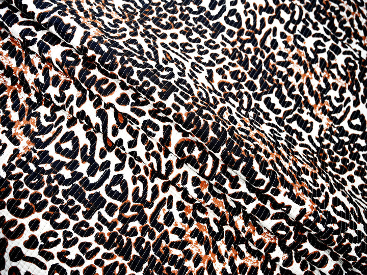 leopard print quilting fabric - animal print quilt for sewing and diy crafts