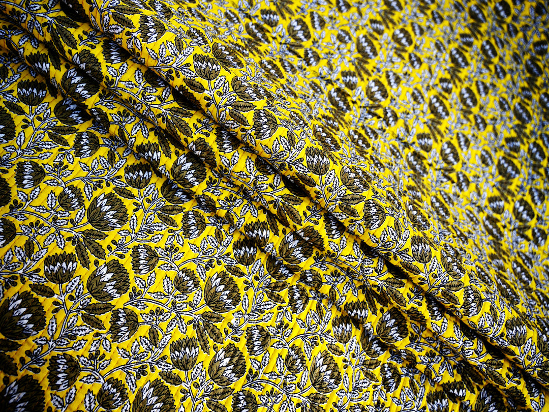 Cotton quilting fabric by the yard - handmade quilted cloth for upholstery