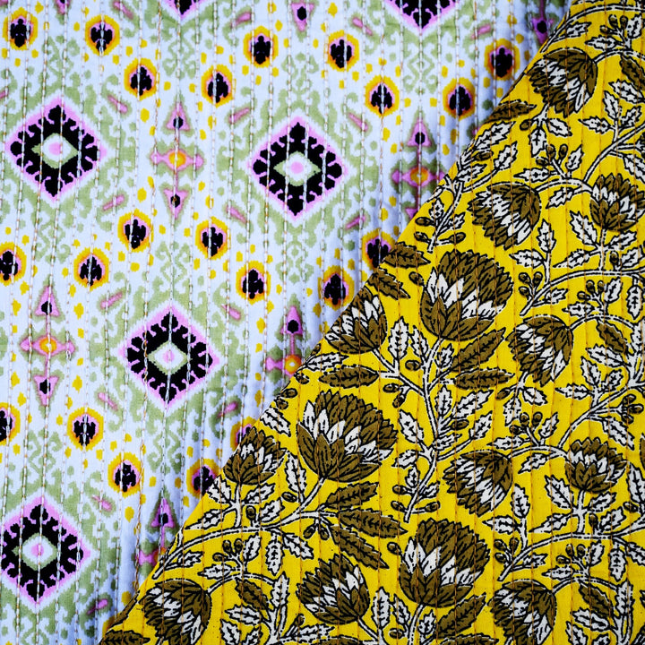 block print cotton quilting fabric by the yard - indian quilt fabric for sewing and crafts