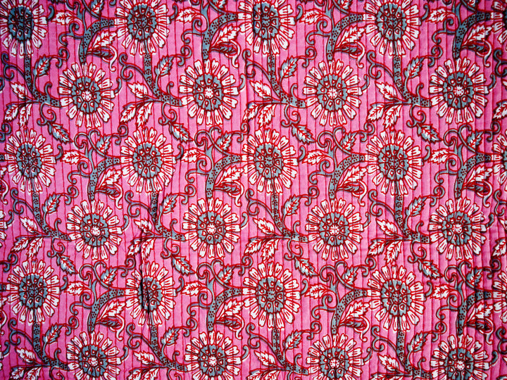 indian cotton quilting fabric by the yardn - ethnic block print cotton fabric for home decor