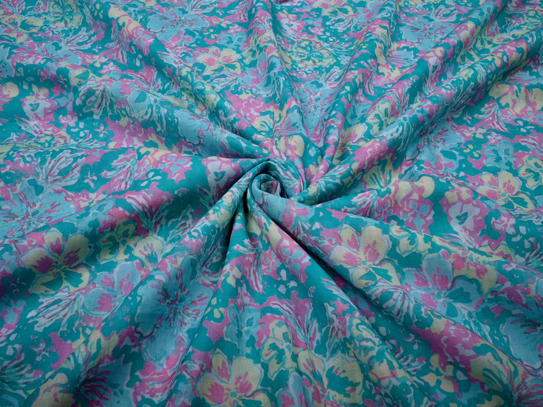 cotton voile floral fabrics online