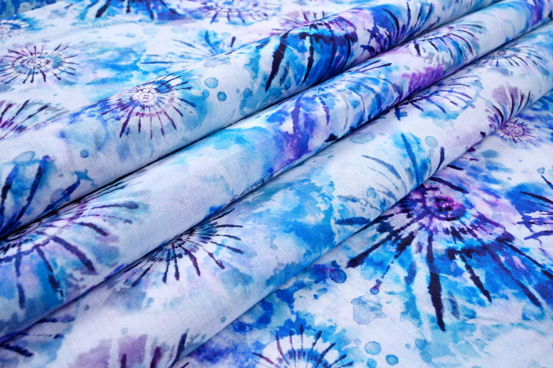 indian tie dye cotton print fabric