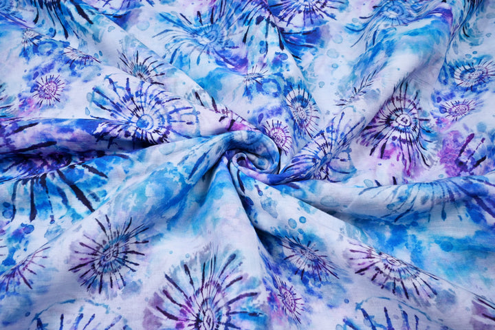 tie and dye cotton fabric material