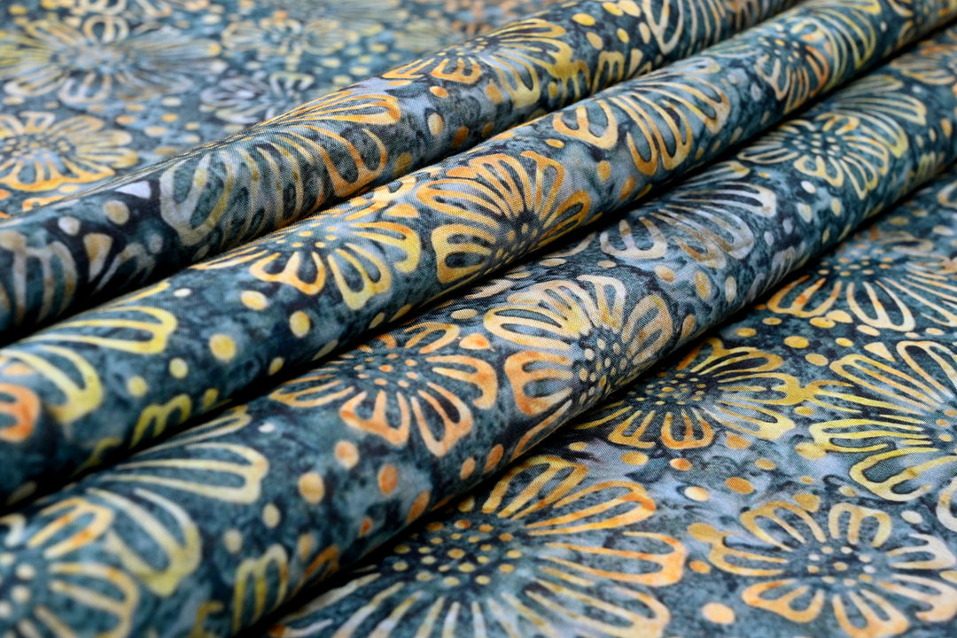 Indian Cotton Fabric with Floral Print