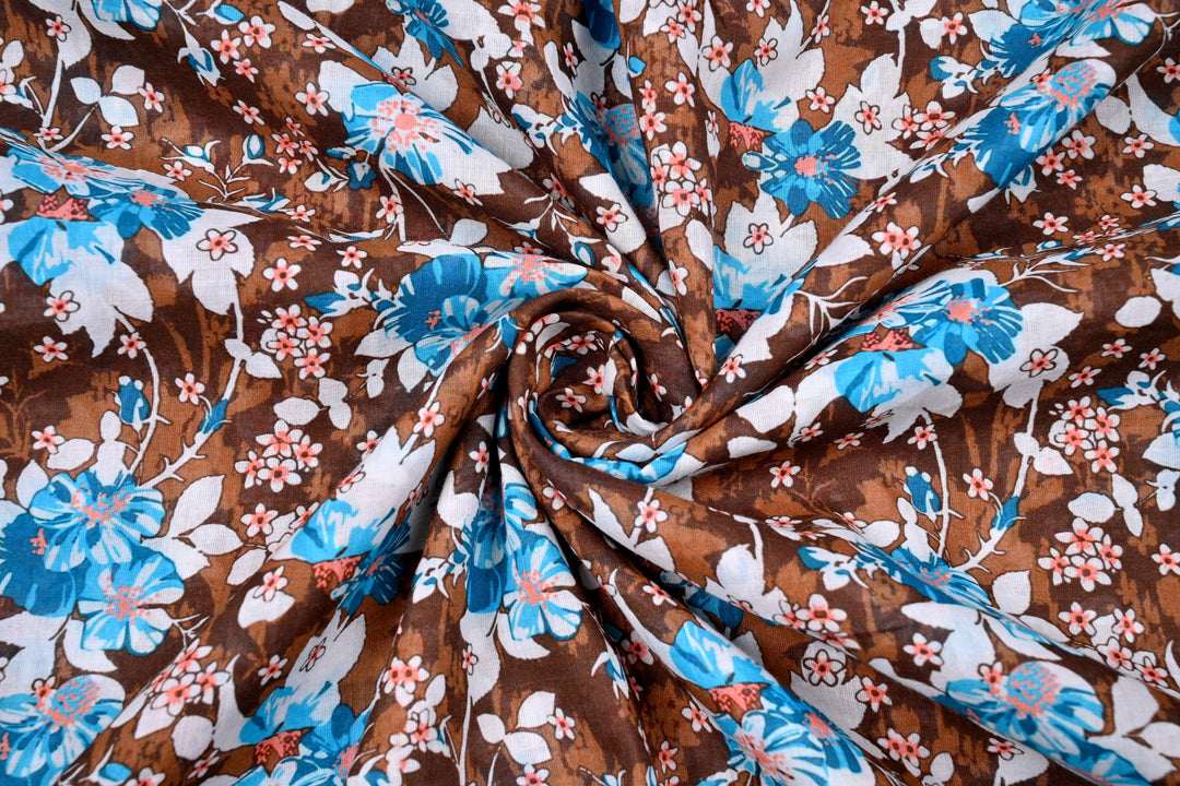 flower printed cotton fabric online