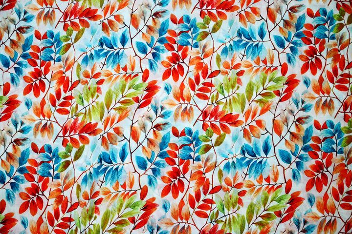Wholesale Lot of Leaf Print Quilting Cotton Fabric ~ 44" Wide