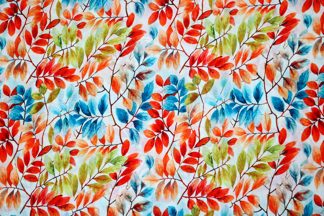 Wholesale Lot of Leaf Print Quilting Cotton Fabric ~ 44" Wide