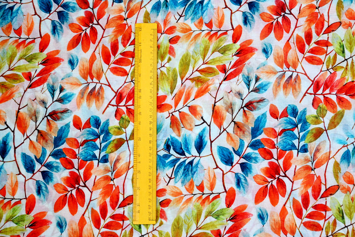 Leaf Print Quilting Cotton Fabric 44" Wide - By the Yard