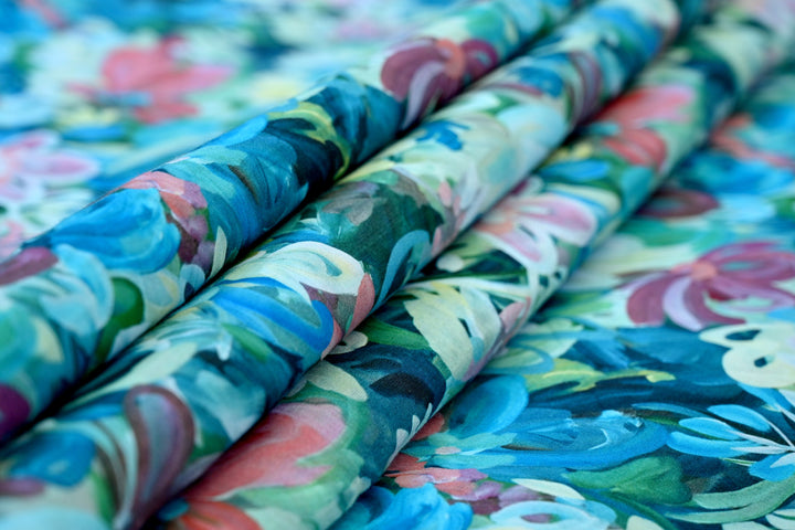 online cotton watercolor prints fabrics