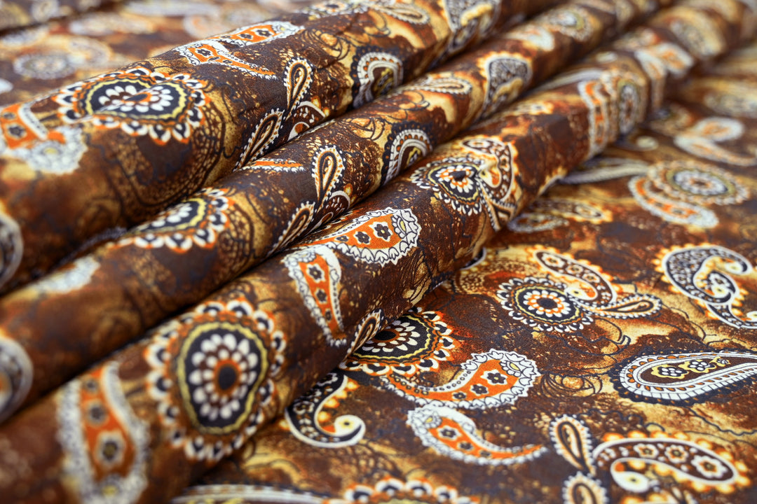 cotton fabric in Indian paisley print